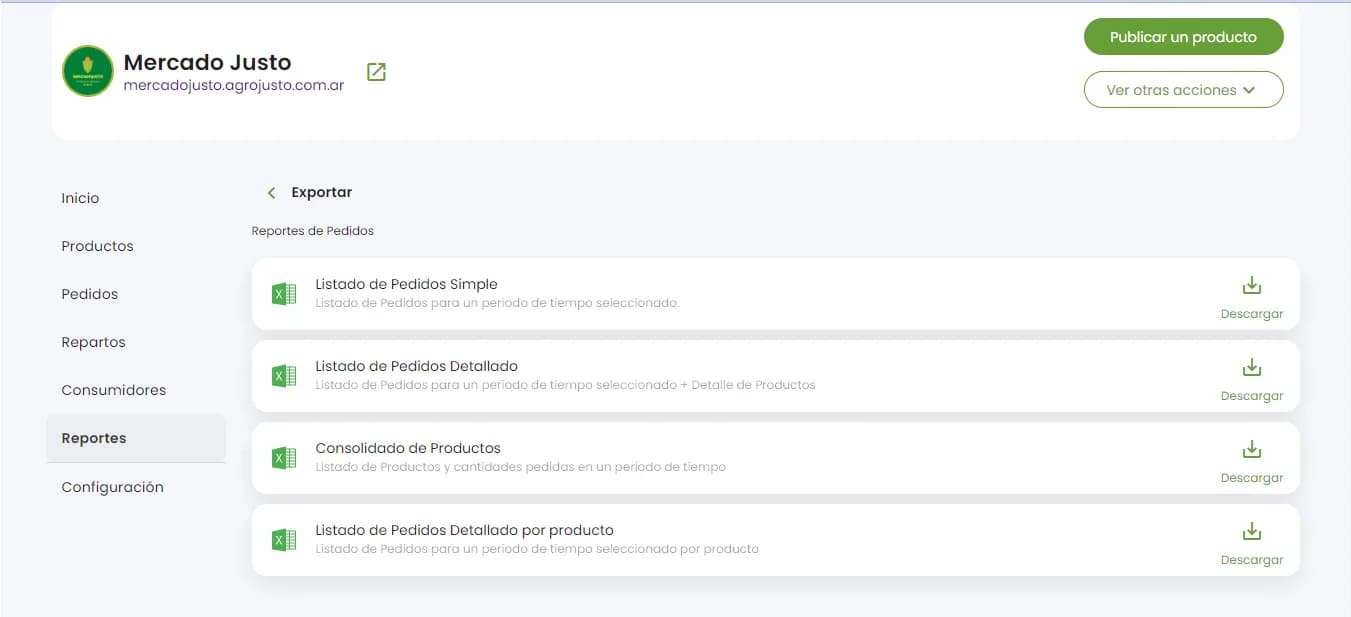 Como baixar pedidos para Excel ou Sheets